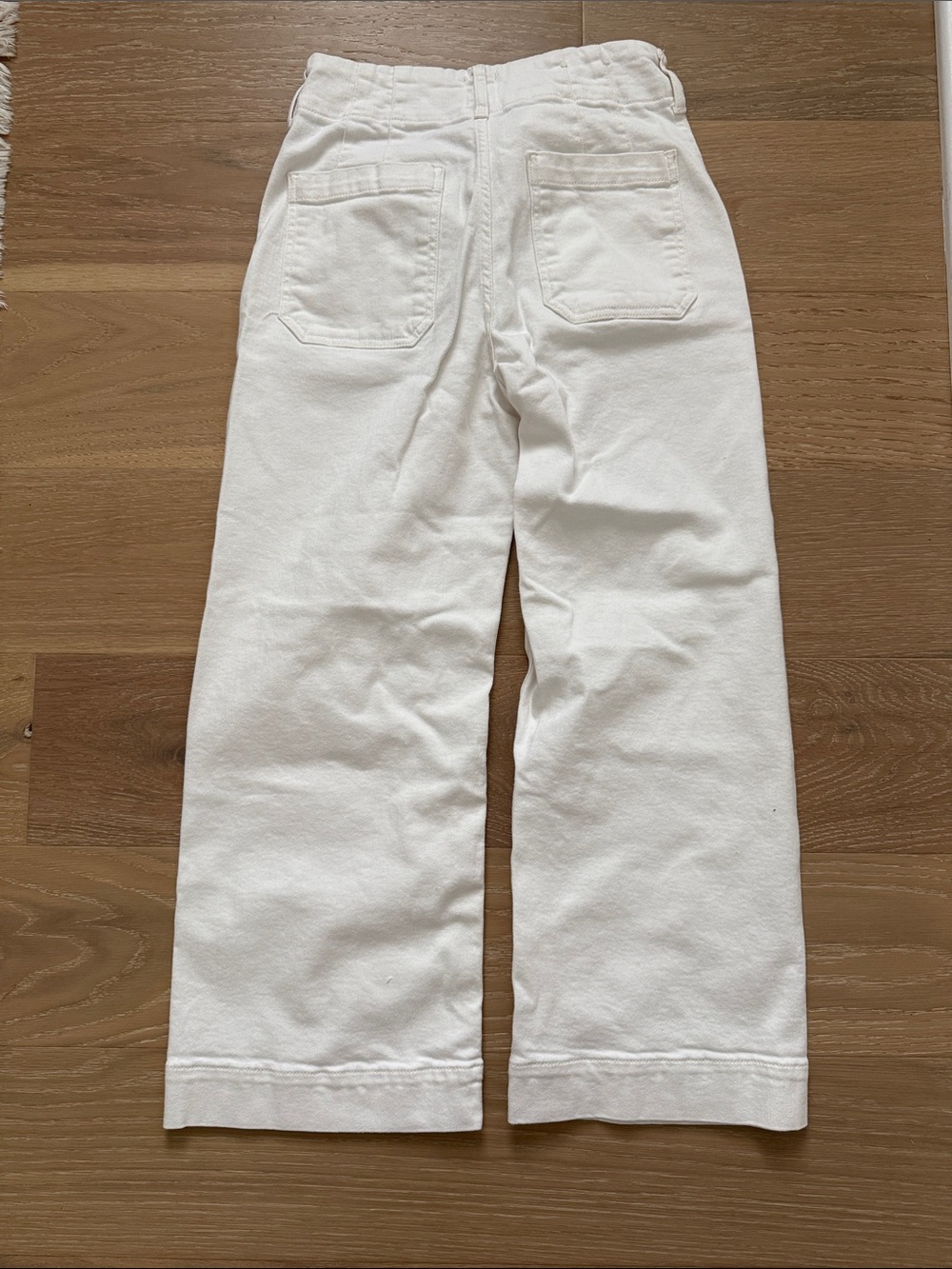 Maeve White/Cream High-Rise Wide Leg Cropped Pants - Picture 3 of 3